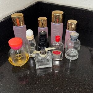 Houbigant QUELQUES Fleus Royal Empty Clear Glass bottles Set-10 Bottles